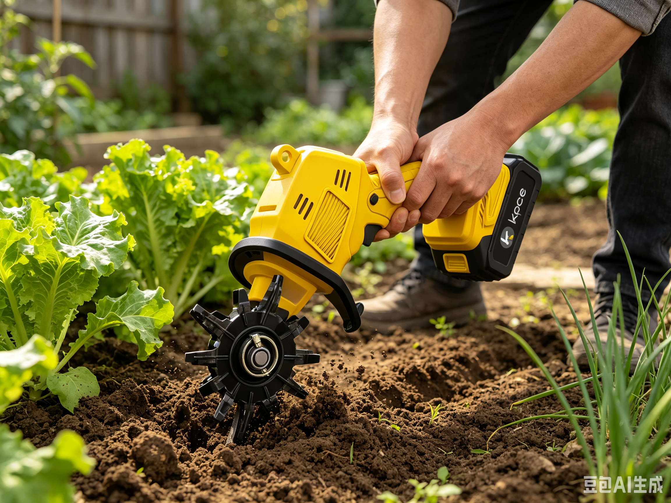 Cordless tiller